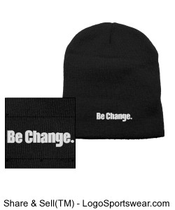 Be Change Short Knit Beanie Design Zoom